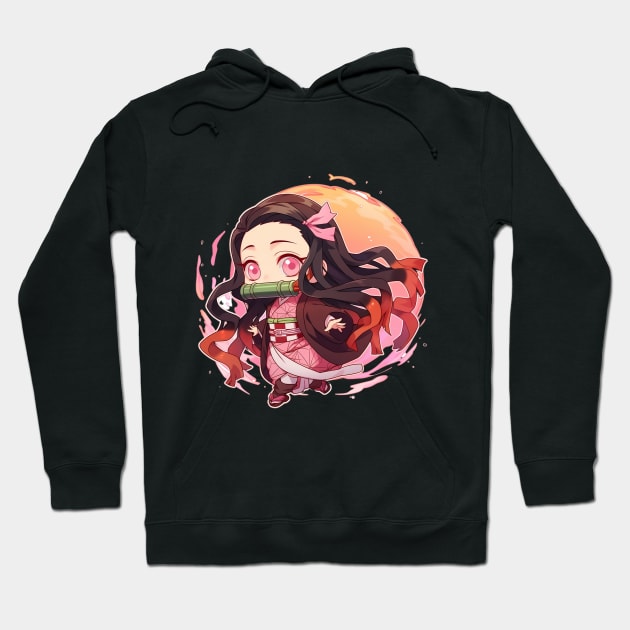 chibi nezuko Hoodie by WabiSabi Wonders